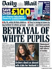 Daily Mail () Newspaper Front Page for 4 April 2016