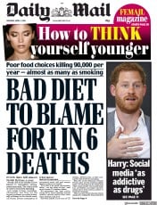 Daily Mail () Newspaper Front Page for 4 April 2019