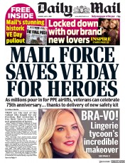 Daily Mail () Newspaper Front Page for 4 May 2020