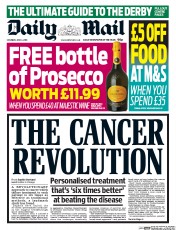 Daily Mail () Newspaper Front Page for 4 June 2016
