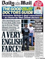 Daily Mail () Newspaper Front Page for 4 June 2018