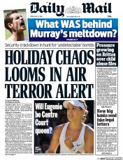 Daily Mail () Newspaper Front Page for 4 July 2014