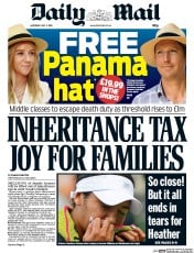 Daily Mail () Newspaper Front Page for 4 July 2015