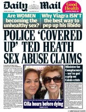 Daily Mail () Newspaper Front Page for 4 August 2015
