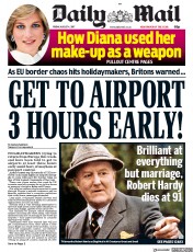 Daily Mail () Newspaper Front Page for 4 August 2017