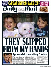 Daily Mail () Newspaper Front Page for 4 September 2015
