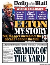 Daily Mail () Newspaper Front Page for 5 October 2019