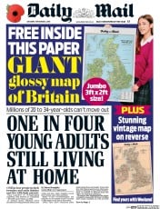 Daily Mail () Newspaper Front Page for 5 November 2016