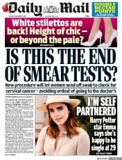 Daily Mail () Newspaper Front Page for 5 November 2019
