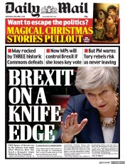 Daily Mail () Newspaper Front Page for 5 December 2018