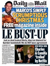 Daily Mail () Newspaper Front Page for 5 December 2020