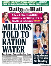 Daily Mail () Newspaper Front Page for 5 March 2018