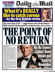 Daily Mail () Newspaper Front Page for 5 March 2020