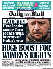 Daily Mail () Newspaper Front Page for 5 April 2022