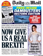 Daily Mail () Newspaper Front Page for 5 May 2018
