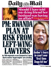 Daily Mail () Newspaper Front Page for 5 May 2022