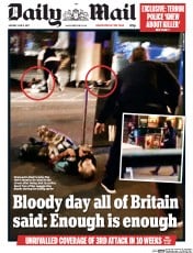 Daily Mail () Newspaper Front Page for 5 June 2017