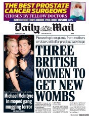 Daily Mail () Newspaper Front Page for 5 June 2018