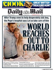 Daily Mail () Newspaper Front Page for 5 July 2017