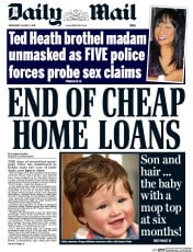 Daily Mail () Newspaper Front Page for 5 August 2015