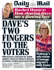 Daily Mail () Newspaper Front Page for 5 August 2016