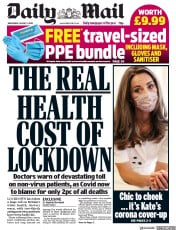 Daily Mail () Newspaper Front Page for 5 August 2020