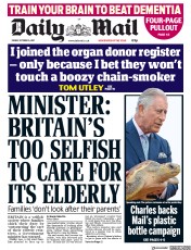 Daily Mail () Newspaper Front Page for 6 October 2017