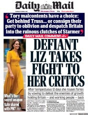 Daily Mail () Newspaper Front Page for 6 October 2022