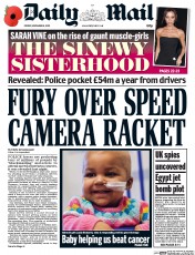 Daily Mail () Newspaper Front Page for 6 November 2015