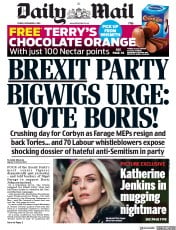 Daily Mail () Newspaper Front Page for 6 December 2019