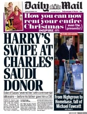Daily Mail () Newspaper Front Page for 6 December 2021