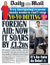 Daily Mail () Newspaper Front Page for 6 April 2017