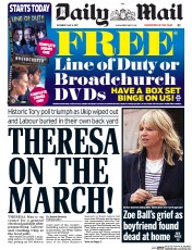 Daily Mail () Newspaper Front Page for 6 May 2017