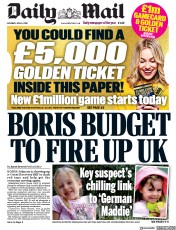 Daily Mail () Newspaper Front Page for 6 June 2020