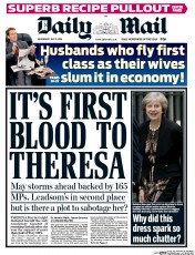 Daily Mail () Newspaper Front Page for 6 July 2016