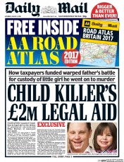 Daily Mail () Newspaper Front Page for 6 August 2016