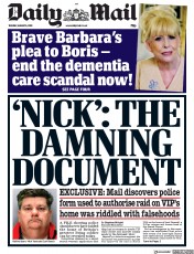 Daily Mail () Newspaper Front Page for 6 August 2019
