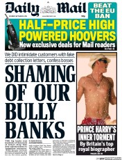 Daily Mail () Newspaper Front Page for 6 September 2014