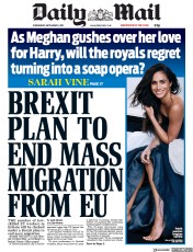Daily Mail () Newspaper Front Page for 6 September 2017