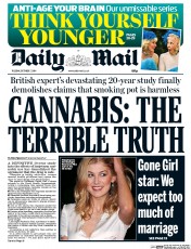 Daily Mail () Newspaper Front Page for 7 October 2014