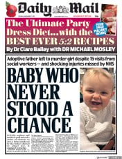 Daily Mail () Newspaper Front Page for 7 November 2017
