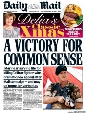 Daily Mail () Newspaper Front Page for 7 December 2016