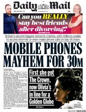 Daily Mail () Newspaper Front Page for 7 December 2018