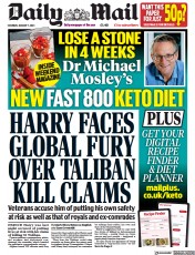 Daily Mail () Newspaper Front Page for 7 January 2023