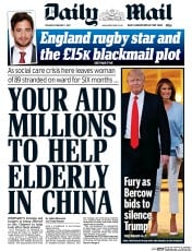 Daily Mail () Newspaper Front Page for 7 February 2017