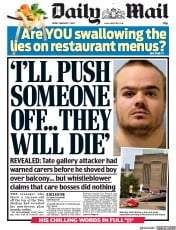 Daily Mail () Newspaper Front Page for 7 February 2020