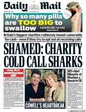 Daily Mail () Newspaper Front Page for 7 July 2015