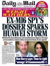 Daily Mail () Newspaper Front Page for 7 July 2020
