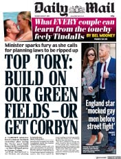 Daily Mail () Newspaper Front Page for 7 August 2018