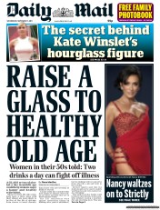 Daily Mail () Newspaper Front Page for 7 September 2011